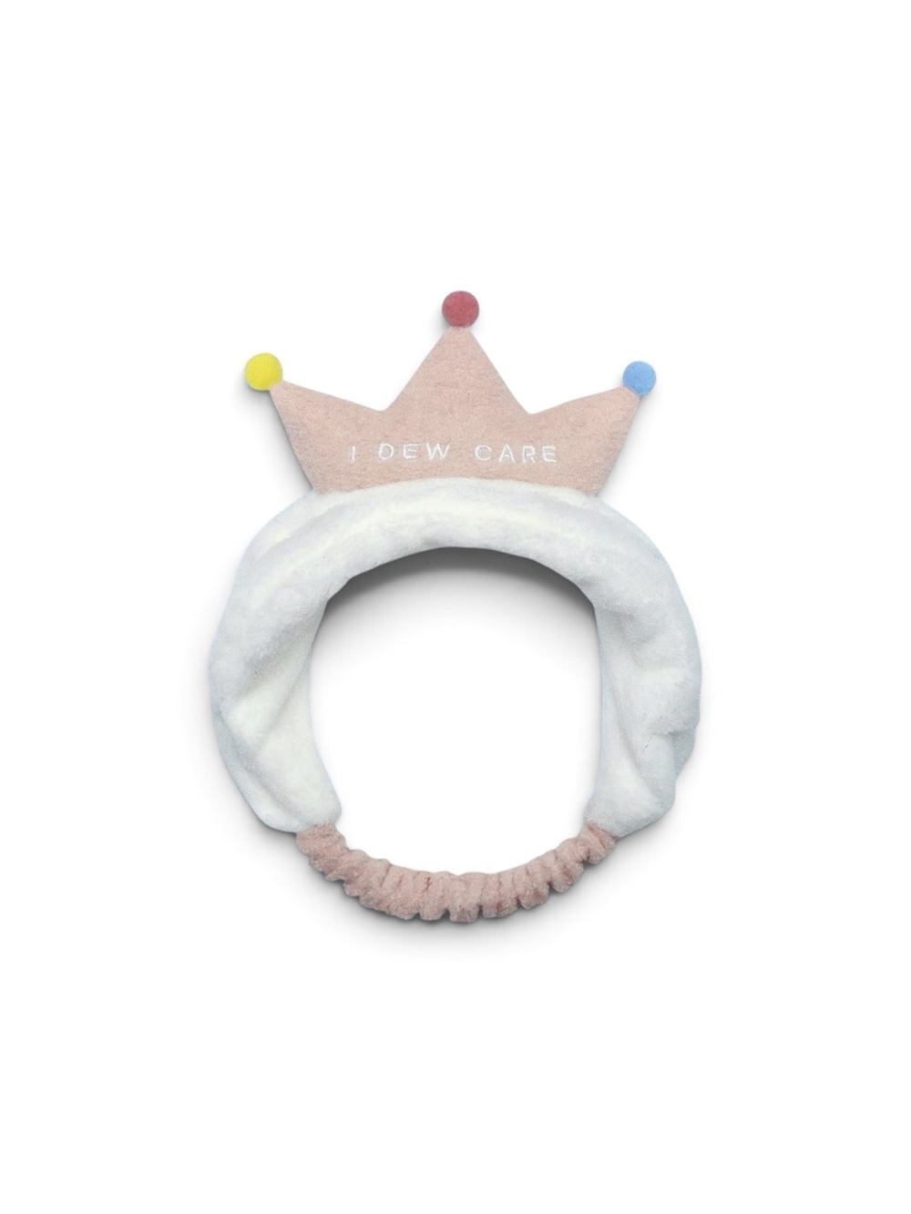 I Dew Care Pink and White Crown Headband South Korean NEW PC